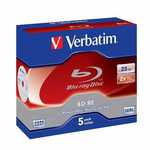 BD-RE Verbatim 2x SL, 5 kom, 25GB, 135min, JC (43615)