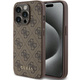 Guess GUHCP15LG4GFBR Apple iPhone 15 Pro hard case 4G Metal Gold Logo brown