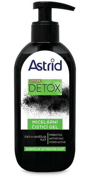 Astrid Aqua Biotic Active Charcoal Micellar Cleansing Gel gel za čišćenje lica masna 200 ml za žene