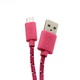 Kabel USB tip A-M&lt;=&gt;USB tip micro B-M 1.0m Pink - SBOX pleteni