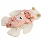Llorens: Novorođenče 36 cm koje plače u haljini sa uzorkom medvjedića boje breskve