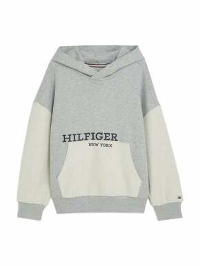 TOMMY HILFIGER Sweater majica svijetlosiva / siva melange / crna