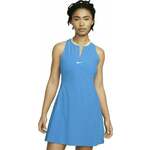 Nike Dri-Fit Advantage Womens Tennis Dress Light Photo Blue/White M Haljina za tenis