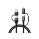 MS CABLE USB-A/C -&gt;Type C/Lightning, 4-1, PD, 1m, MS, black