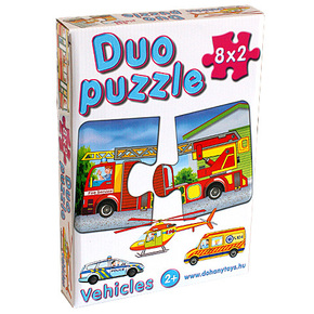 DUO Puzzle SOS vozilima - D-Toys