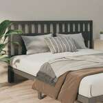 vidaXL Uzglavlje za krevet sivo 145,5 x 4 x 100 cm od masivne borovine