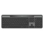 Logitech Signature Slim Solar+ bežični tipkovnica, USB, crna/siva