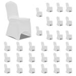 vidaXL Navlake za stolice rastezljive bijele 30 kom
