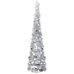 vidaXL Prigodno umjetno božićno drvce srebrno 150 cm PET