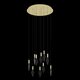 EGLO 390359 | Mirdor Eglo visilice svjetiljka jačina svjetlosti se može podešavati 10x LED 3400lm 3000K mesing, zlatno, prozirno