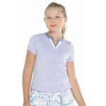 Majica kratkih rukava za djevojčice Lucky in Love All About Ikat Double V Short Sleeve Top - purple