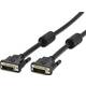 Digitus DVI priključni kabel DVI-D 24+1-polni utikač, DVI-D 24+1-polni utikač 0.50 m crna AK-320108-005-S mogućnost vijčanog spajanja DVI kabel