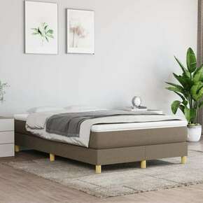 VidaXL Okvir za krevet s oprugama smeđesivi 120x200 cm od tkanine