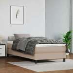 vidaXL Okvir za krevet s oprugama cappuccina 90x190 cm od umjetne kože