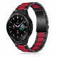 Tech-Protect Stainless Samsung Galaxy Watch 4 40/42/44/46mm Black/Red