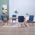 Blagovaonske stolice od tkanine 4 kom plave