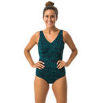 Jednodijelni kupaći kostim za aquafitness Romi Nick ženski zeleni