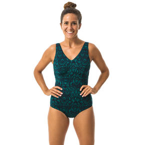 Jednodijelni kupaći kostim za aquafitness Romi Nick ženski zeleni