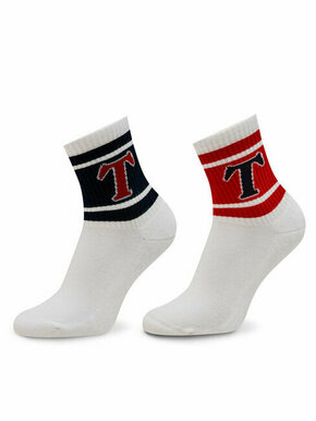 Set od 2 para unisex visokih čarapa Tommy Jeans 701228093 Hot Red