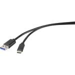 Renkforce USB kabel USB 3.2 gen. 1 (USB 3.0) USB-A utikač, USB-C™ utikač 1.80 m crna