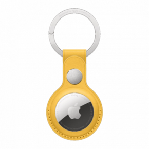 Apple AirTag Leather Key Ring Meyer Lemon