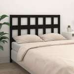 Uzglavlje za krevet crni 145 5 x 4 x 100 cm od masivne borovine