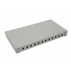 NFO Patch Panel 12x SC Simplex LC Duplex, Closed - Weight: 2 kg Number of trays included: 1 Tray capacity: 12 24 welds Maximum number of adapters: 12 (SC Simplex, LC Duplex) Material: Cold-rolled steel - powder painted in light gray Maximum...