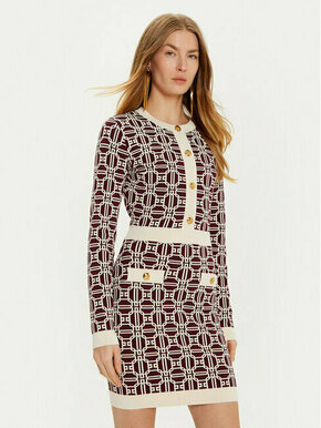 Elisabetta Franchi Džemper haljina AM-31B-47E2-V440 Tamnocrvena Slim Fit