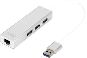 Digitus DA-70250-1 3+1 ulaza USB 3.2 Gen 1 hub (USB 3.0) srebrna