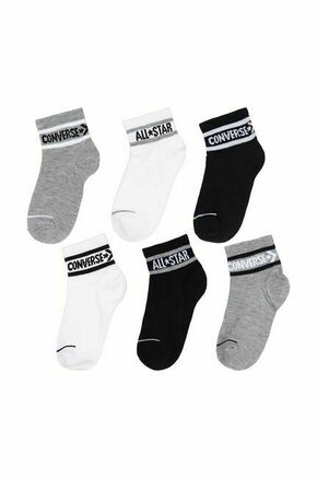 CONVERSE Čarape siva / crna / bijela