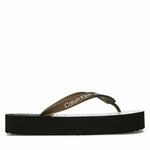 Japanke Calvin Klein Jeans Beach Sandal Flatform Monologo YW0YW01617 Black/Bright White 0GM