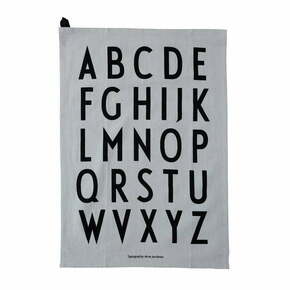 Siva pamučna kuhinjska krpa Design Letters Alphabet