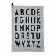 Siva pamučna kuhinjska krpa Design Letters Alphabet, 40 x 60 cm