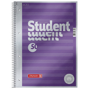 Obrazac školski bilježnica notna-spirala A4 50L Premium Brunnen 10-67144 metalik ljubičasti
