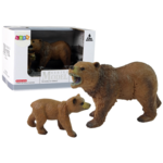 Set of 2 Figures Grizzly bear with cub