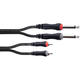 CORDIAL EU 1.5 PC 1,5 m, 2 X RCA / 2X jack 6,3 mm mono kabel