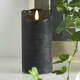 LED svijeća od crnog voska Star Trading Flamme Rustic, visina 15 cm