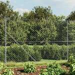 vidaXL Žičana ograda s prirubnicom srebrna 2,2 x 10 m
