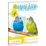 Slatke životinje - Papagaj bilježnica na kockice A5