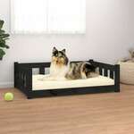 Krevet za pse crna 95 5 x 65 5 x 28 cm od masivne borovine