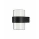NOVA LUCE 9925666 | Darf Nova Luce zidna svjetiljka 2x LED 840lm 3000K IP65 crno, opal, prozirno