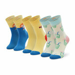 Set od 3 para dječjih visokih čarapa Happy Socks XKTRA08-2000 Plava