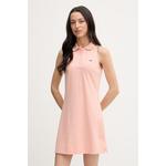 Lacoste ljetna haljina od pamuka s elastanom roza EF1452