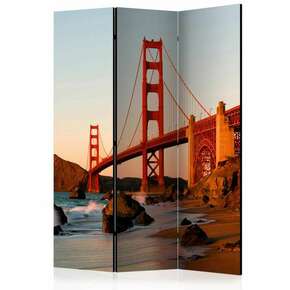 Paravan u 3 dijela - Golden Gate Bridge - sunset San Francisco [Room Dividers] 135x172