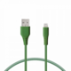 KSIX kabel za prijenos podataka Soft USB-A na lightning 1.0m zeleni