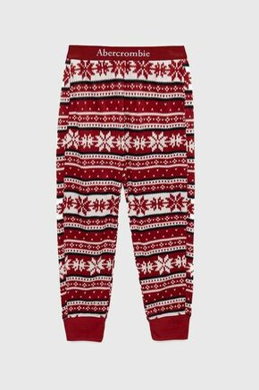 Dječje pidžama hlače Abercrombie &amp; Fitch boja: bordo