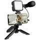 Vlogger komplet s LED svjetlom, mikrofonom + stativom, za pametne telefone od 4,7-7",. LogiLink AA0157 držač videozapisa crna