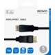 DELTACO DisplayPort cable, 4K UHD, 21.6 Gb/s, 1m, black