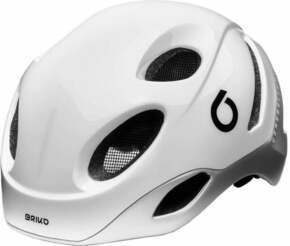Briko E-One LED White Out/Silver L Kaciga za bicikl