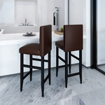 vidaXL Set od 2 moderna smeđa umjetna kožna bar stolica